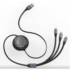 Cablu Baseus One-for-Three 1.1m negru