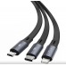 Cablu Baseus One-for-Three 1.1m negru