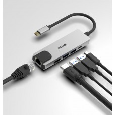 DLINK 5-IN-1 USB-C HUB DUB-M520