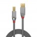 Cablu Lindy 3m USB 2.0 Type A to B Cromo