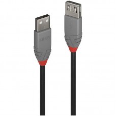 Cablu Lindy 1m USB 2.0 Type A Ext, Anthr