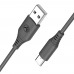 Cablu silicon Tellur USB la Tip C negru